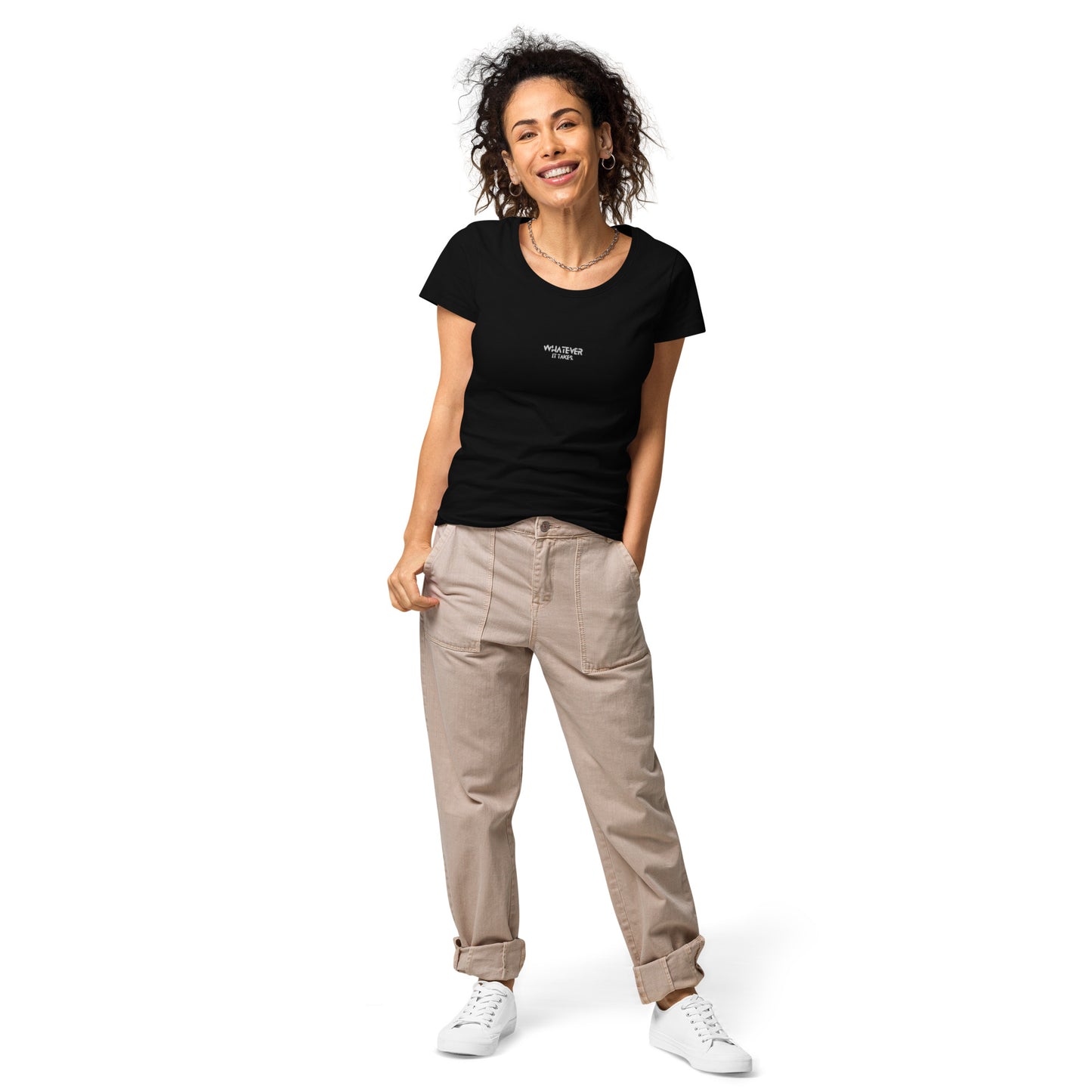 Whatever it takes (front) - white thread - Women’s basic organic t-shirt