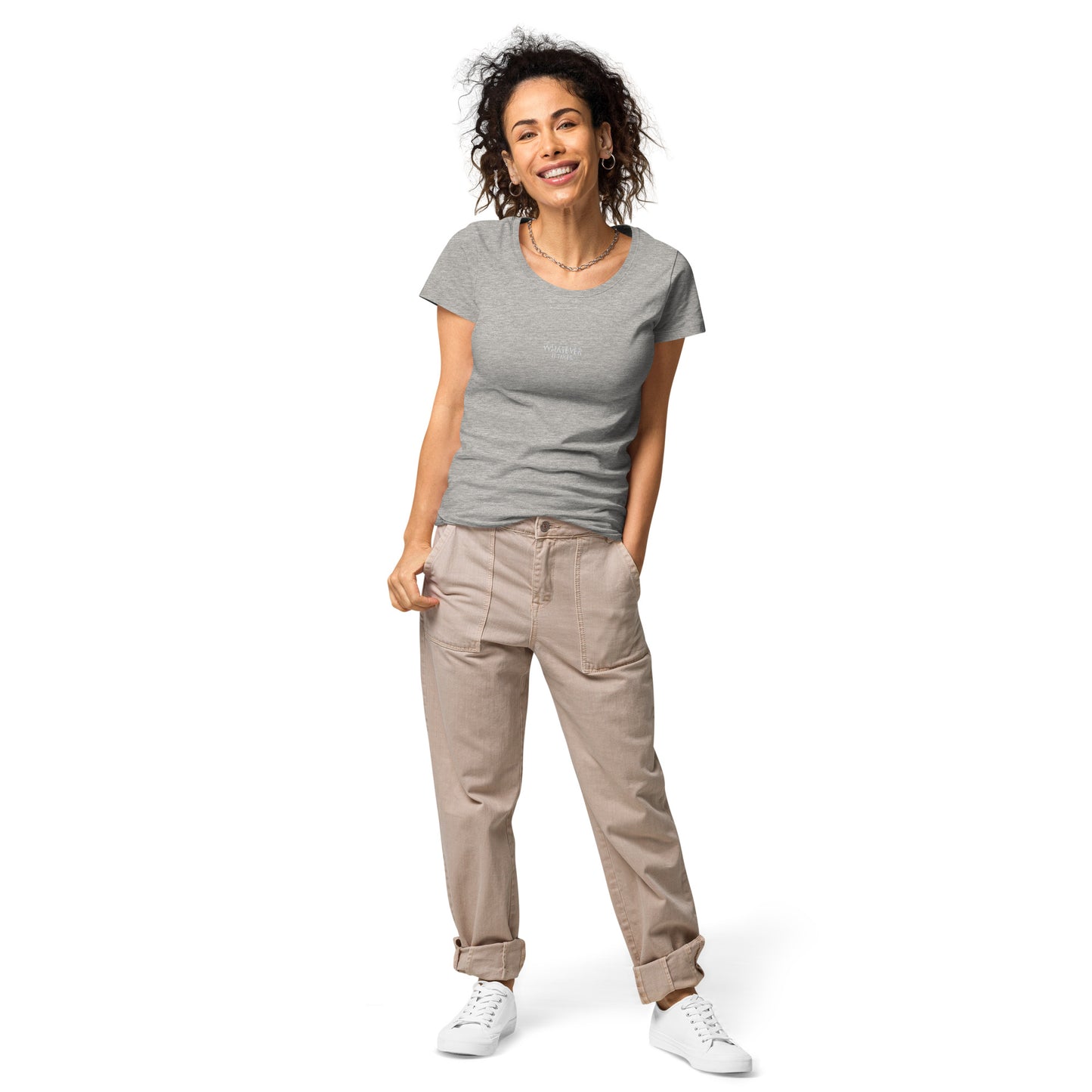 Whatever it takes (front) - white thread - Women’s basic organic t-shirt