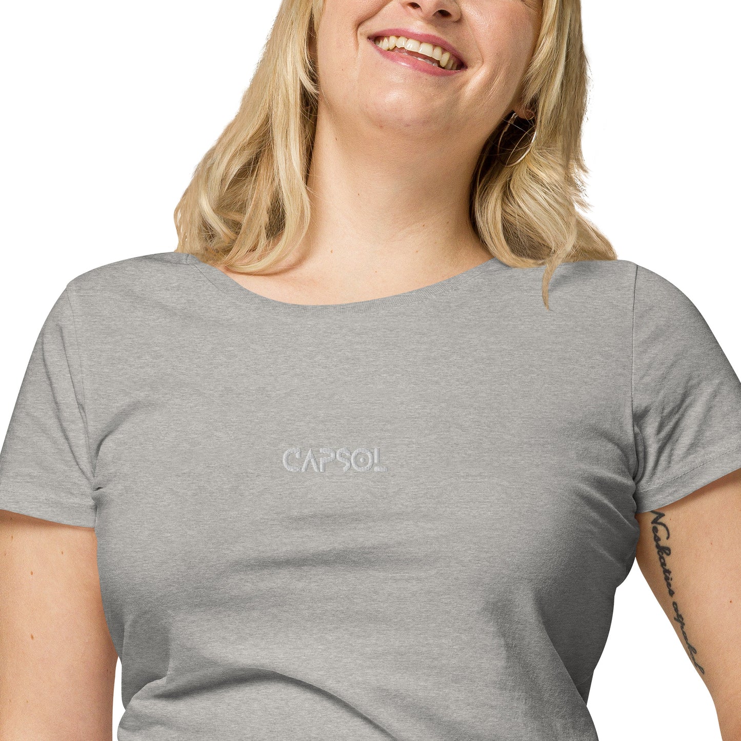 CapSol (front) - white thread - Women’s basic organic t-shirt