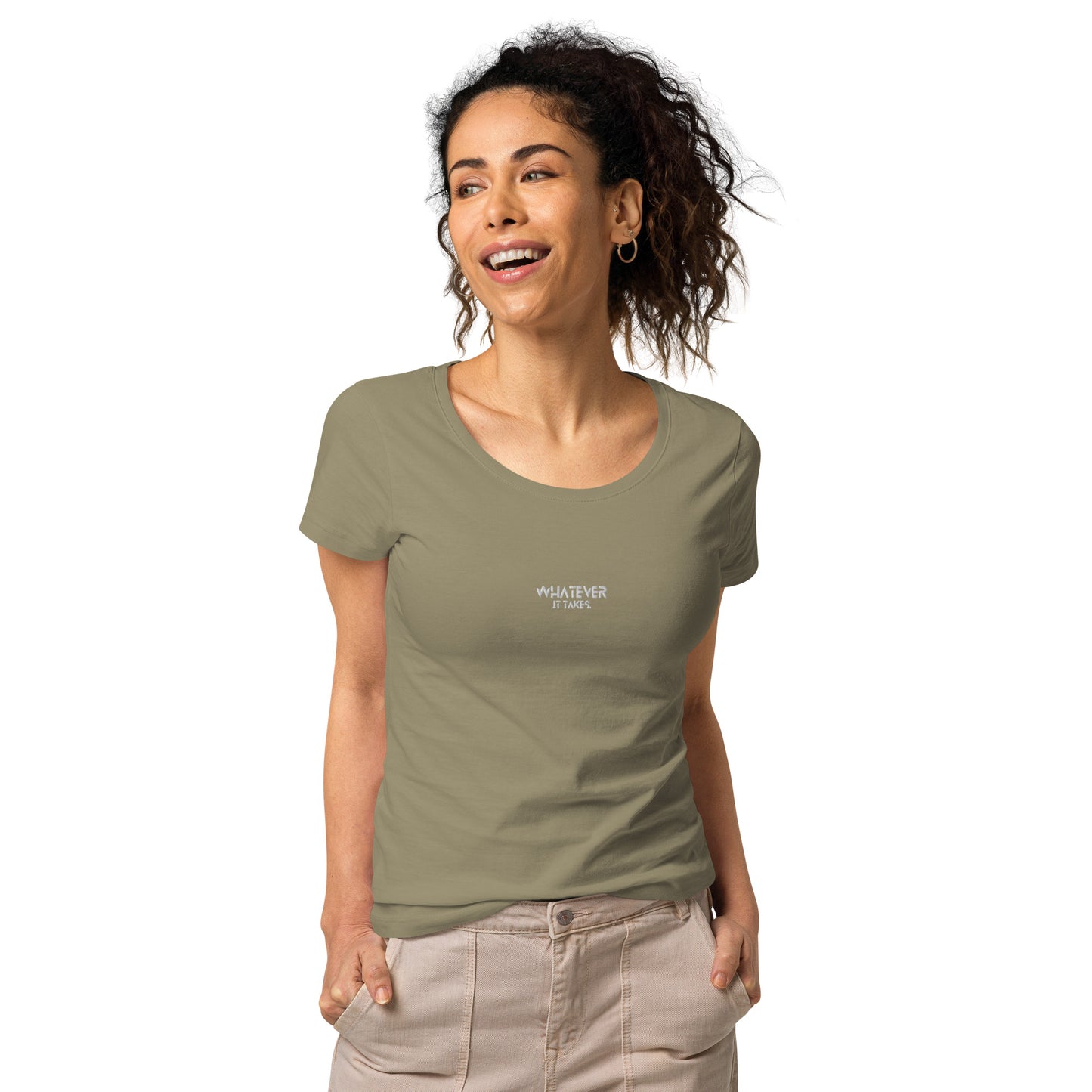 Whatever it takes (front) - white thread - Women’s basic organic t-shirt