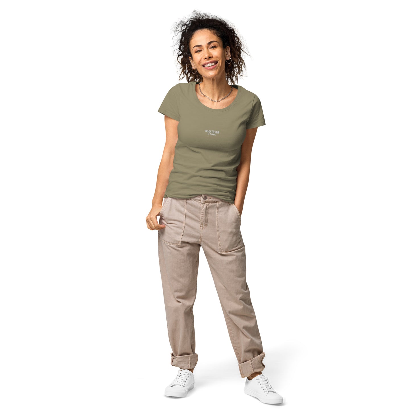 Whatever it takes (front) - white thread - Women’s basic organic t-shirt