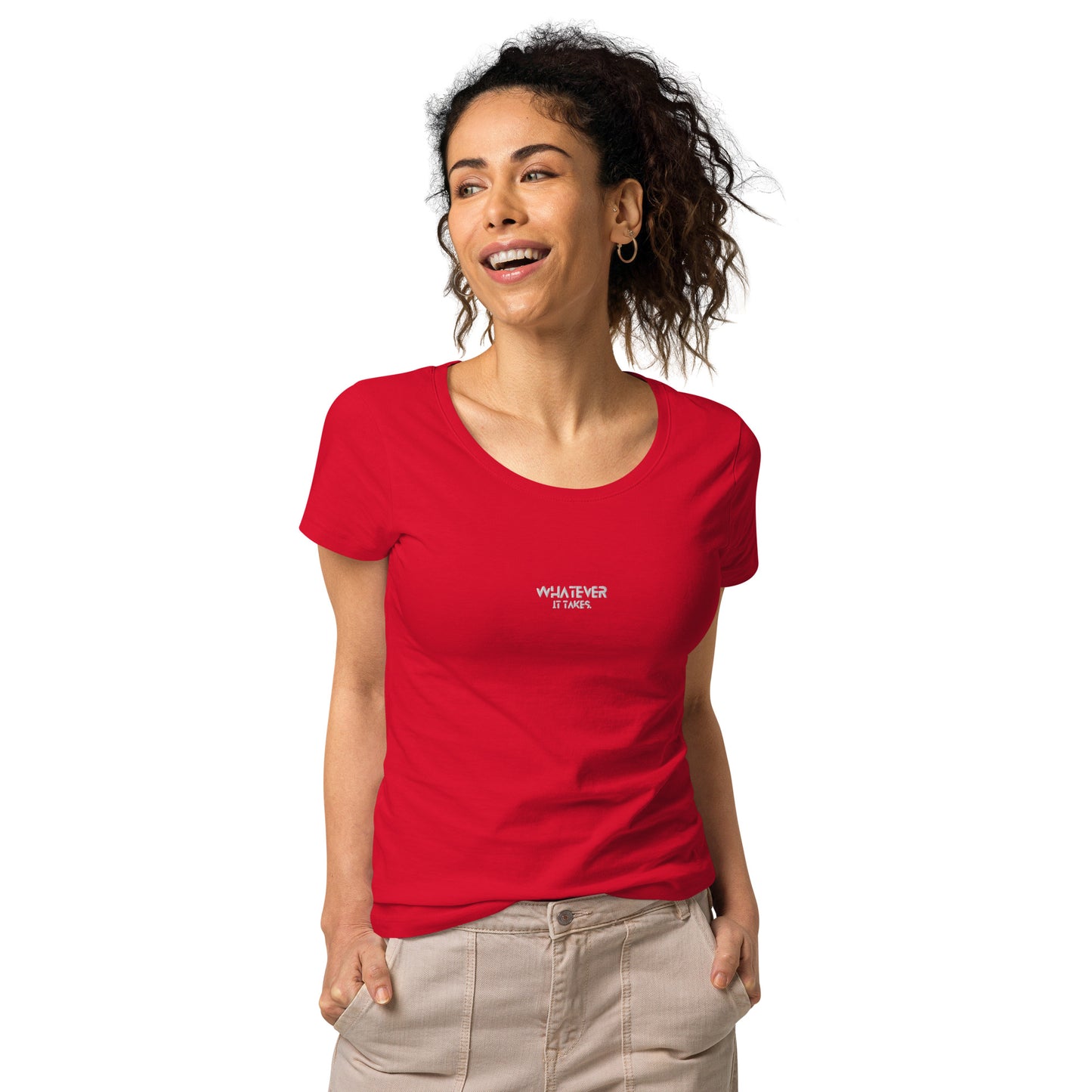 Whatever it takes (front) - white thread - Women’s basic organic t-shirt