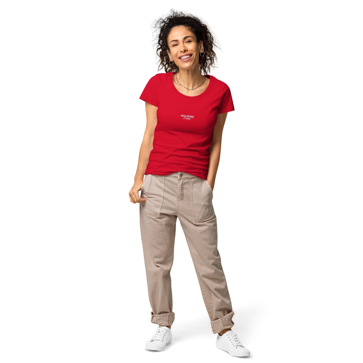 Whatever it takes (front) - white thread - Women’s basic organic t-shirt