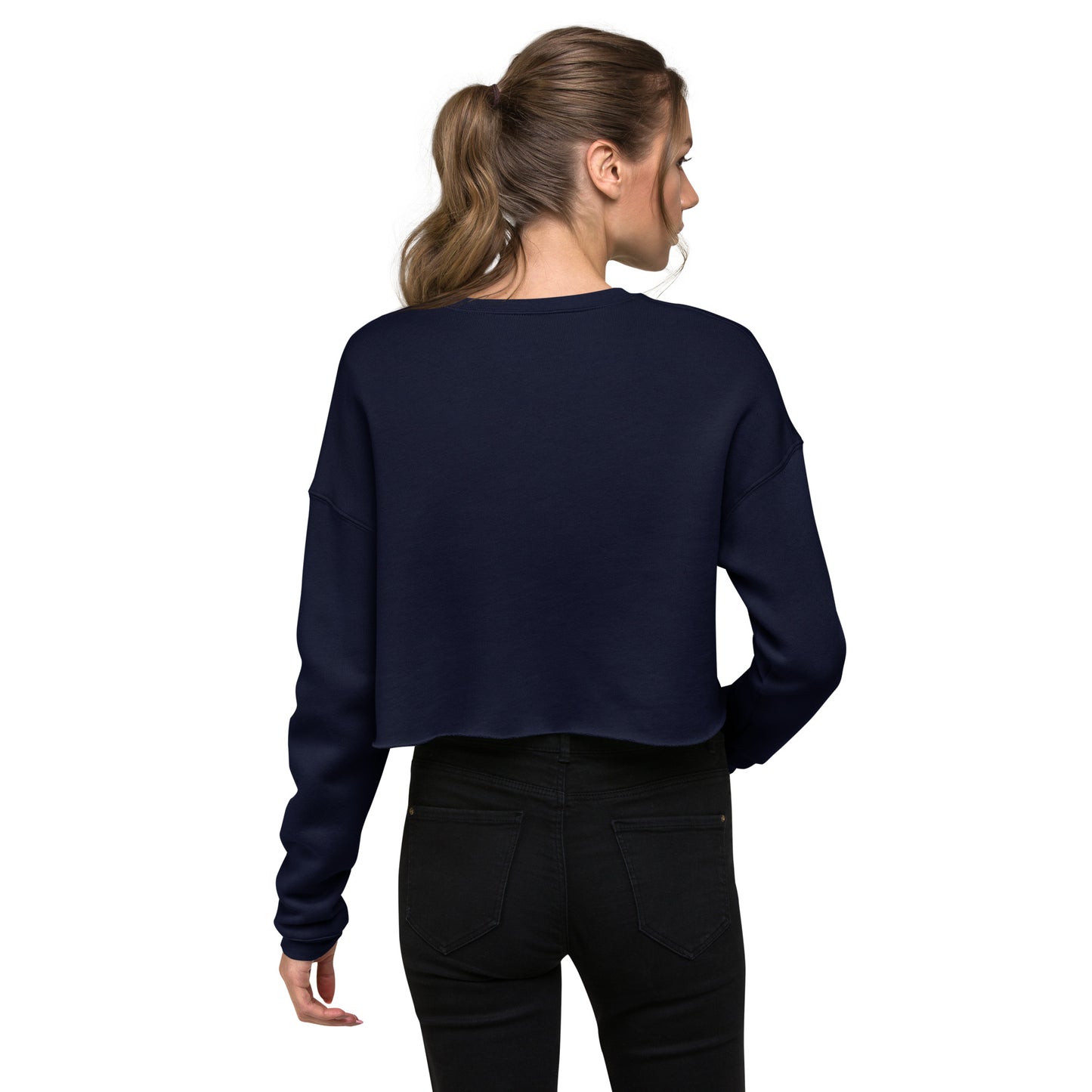 CapSol (front) - black thread - Crop Sweatshirt