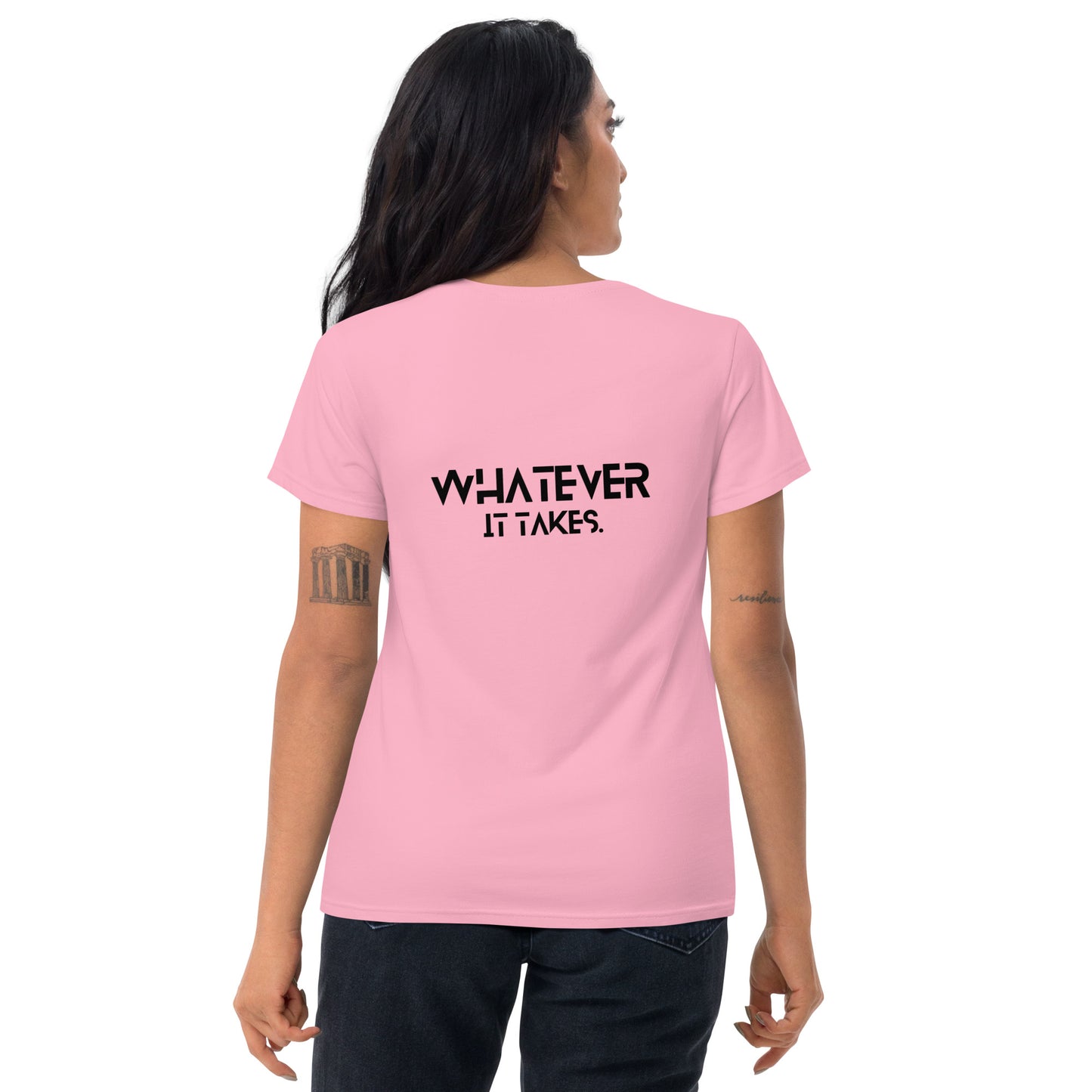 CapSol (front) / Whatever it takes (back) - black thread - Women's short sleeve t-shirt