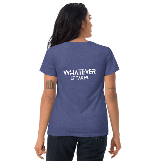 CapSol (front) / Whatever it takes (back) - white thread - Women's short sleeve t-shirt