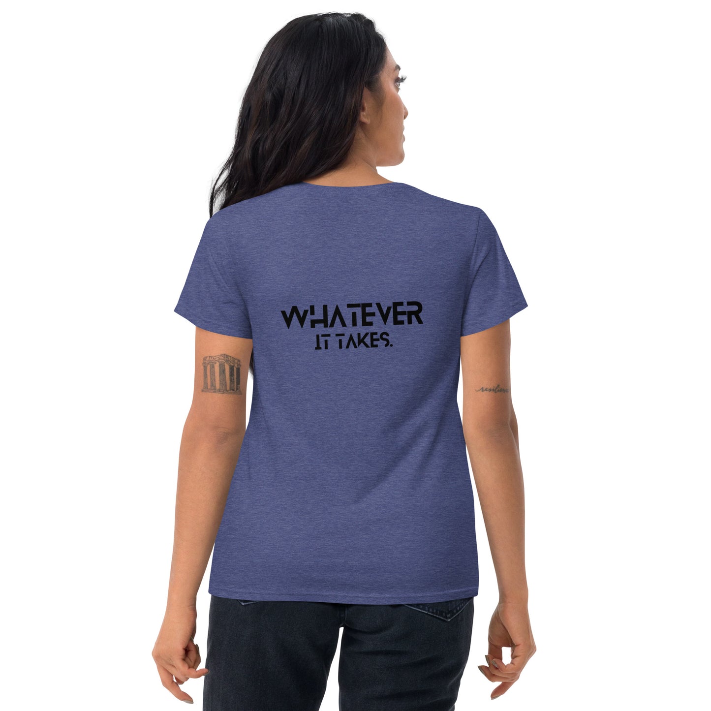 CapSol (front) / Whatever it takes (back) - black thread - Women's short sleeve t-shirt