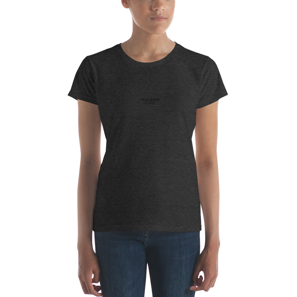 Whatever it takes (front) / CapSol (back) - black thread - Women's short sleeve t-shirt