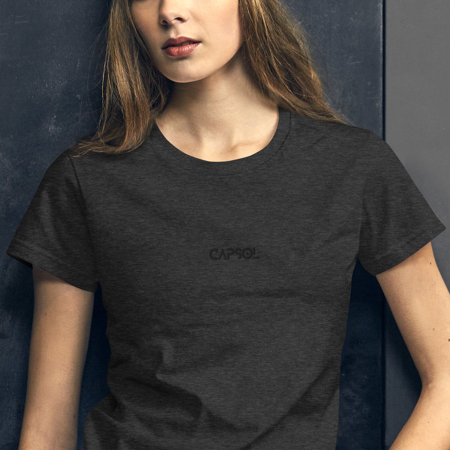 CapSol (front) - black thread - Women's short sleeve t-shirt