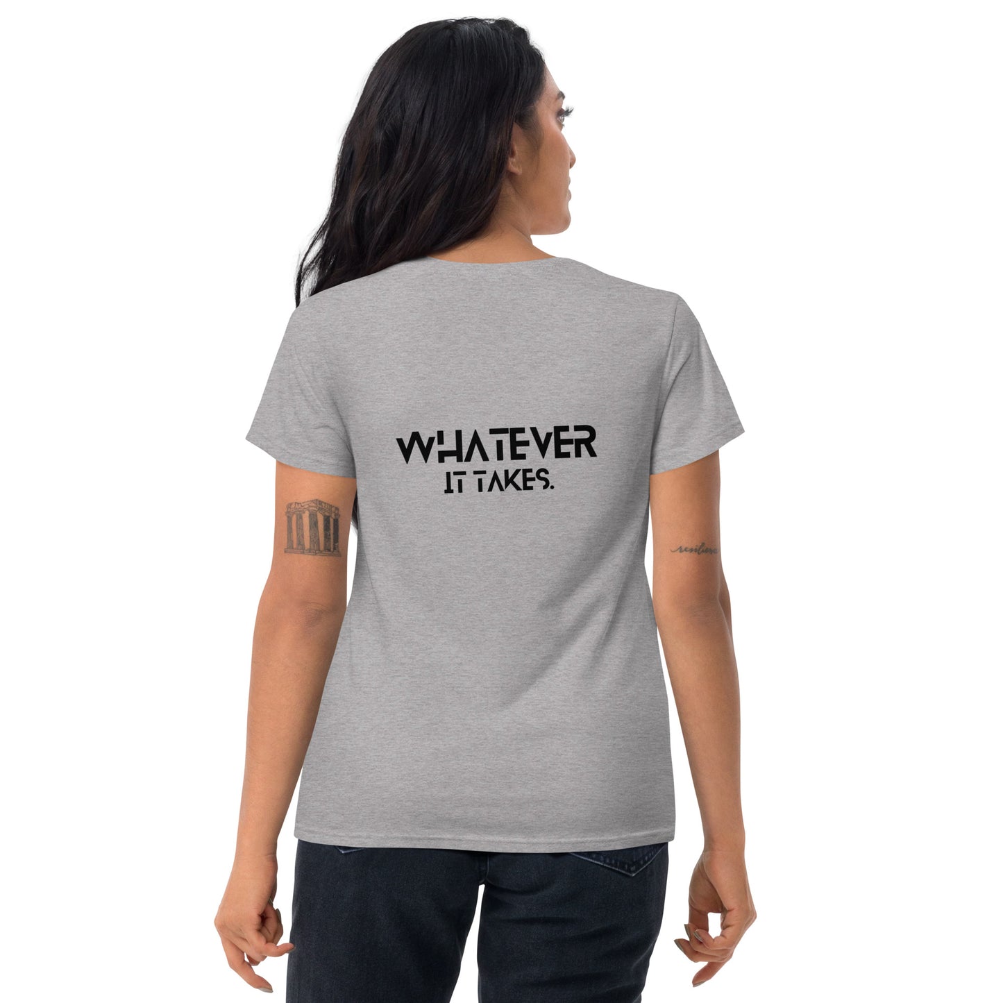 CapSol (front) / Whatever it takes (back) - black thread - Women's short sleeve t-shirt