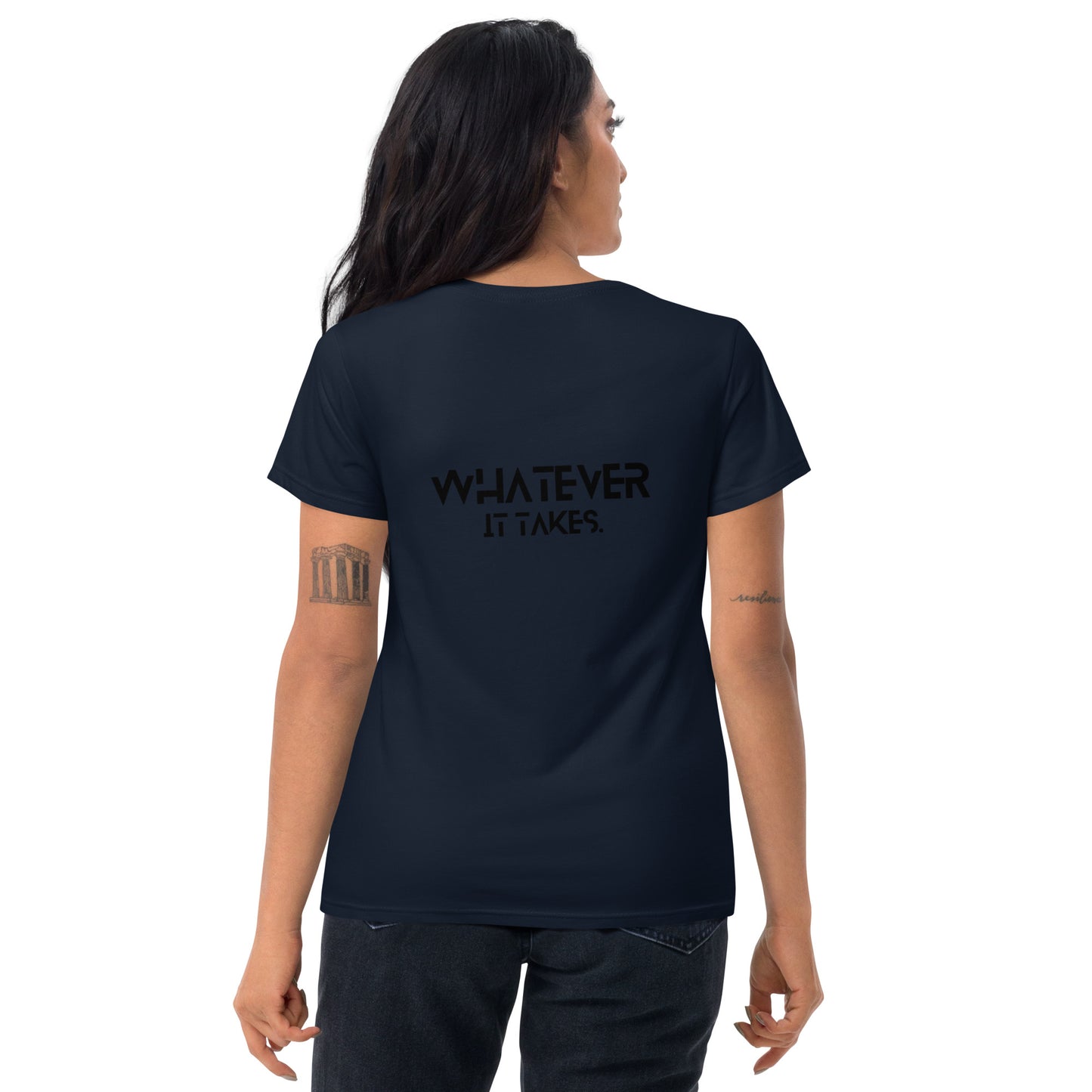 CapSol (front) / Whatever it takes (back) - black thread - Women's short sleeve t-shirt