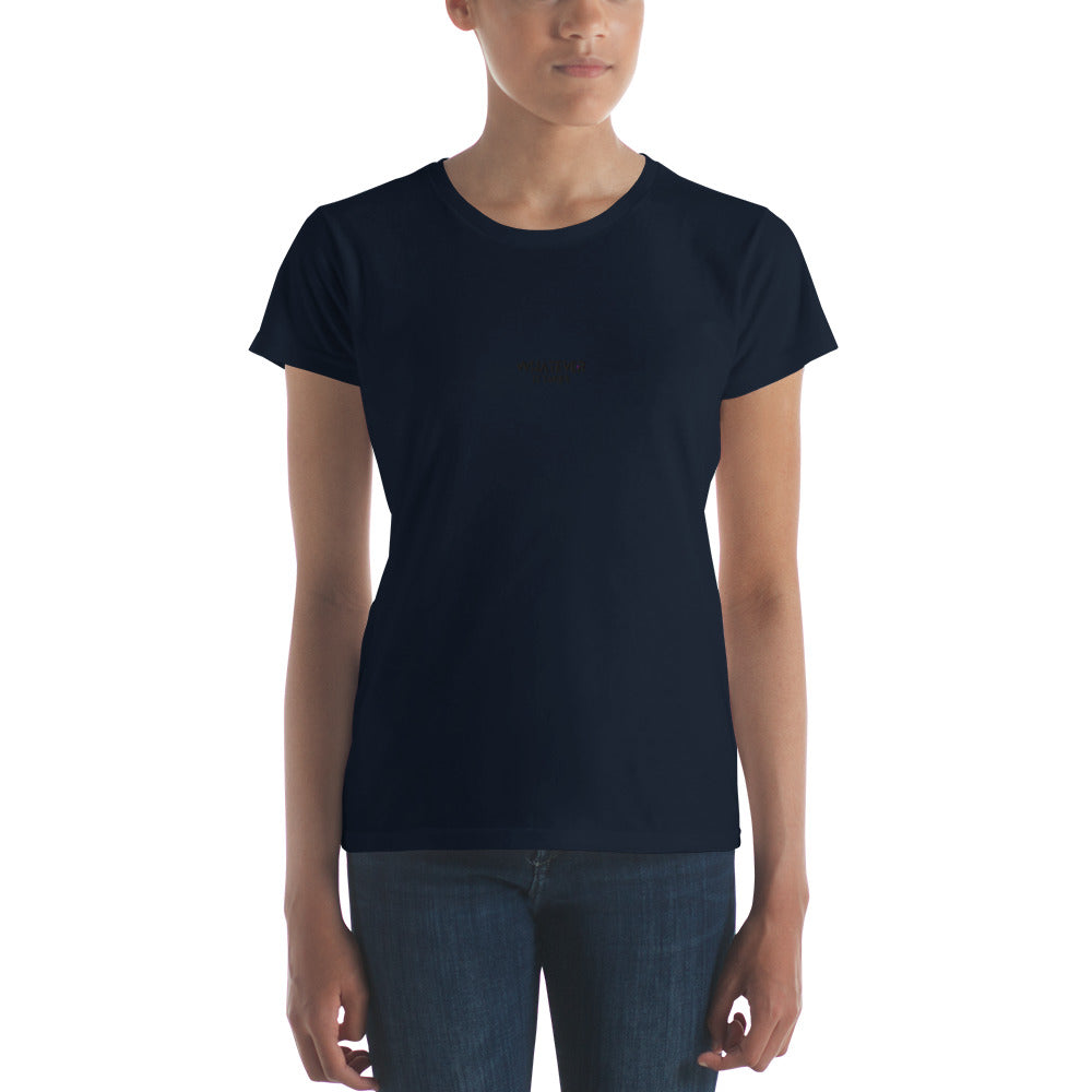 Whatever it takes (front) / CapSol (back) - black thread - Women's short sleeve t-shirt