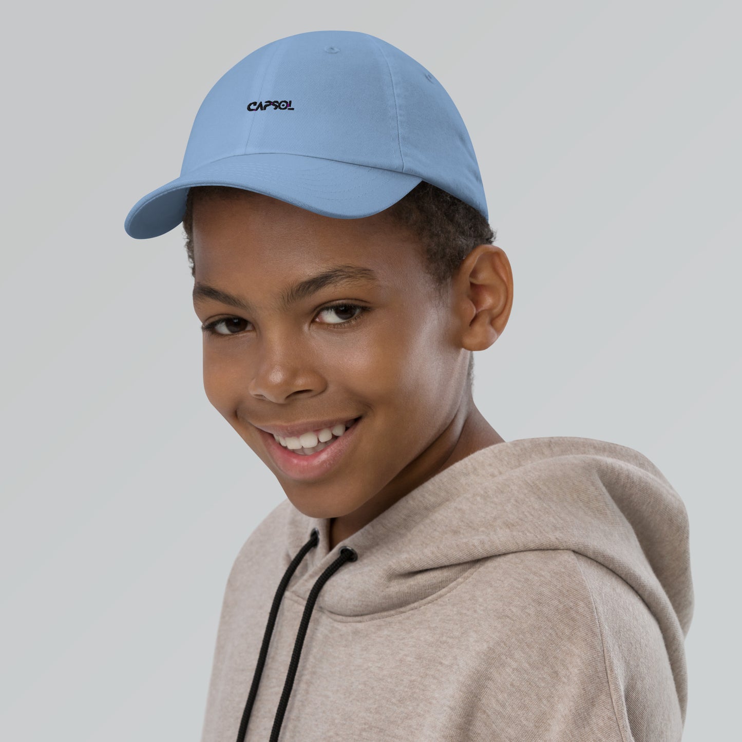 CapSol - black thread - YOUTH baseball cap
