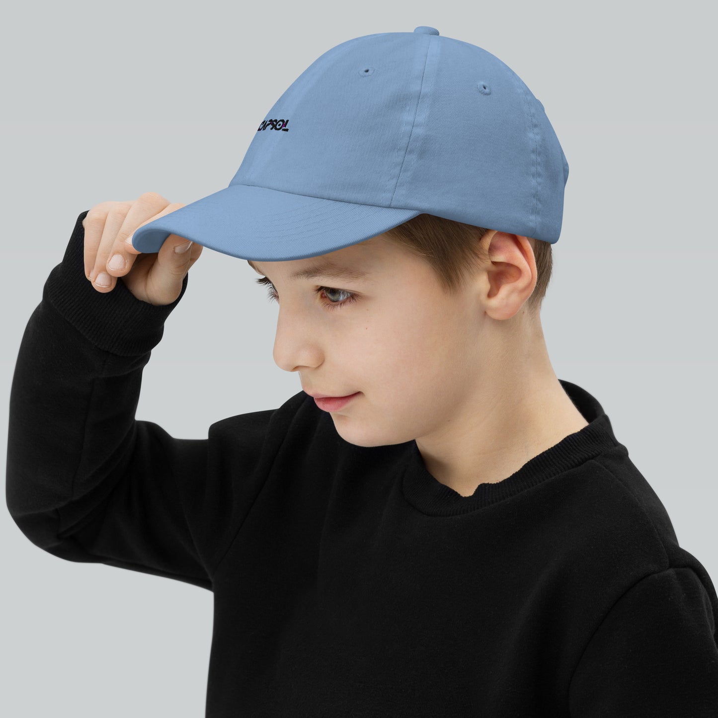 CapSol - black thread - YOUTH baseball cap