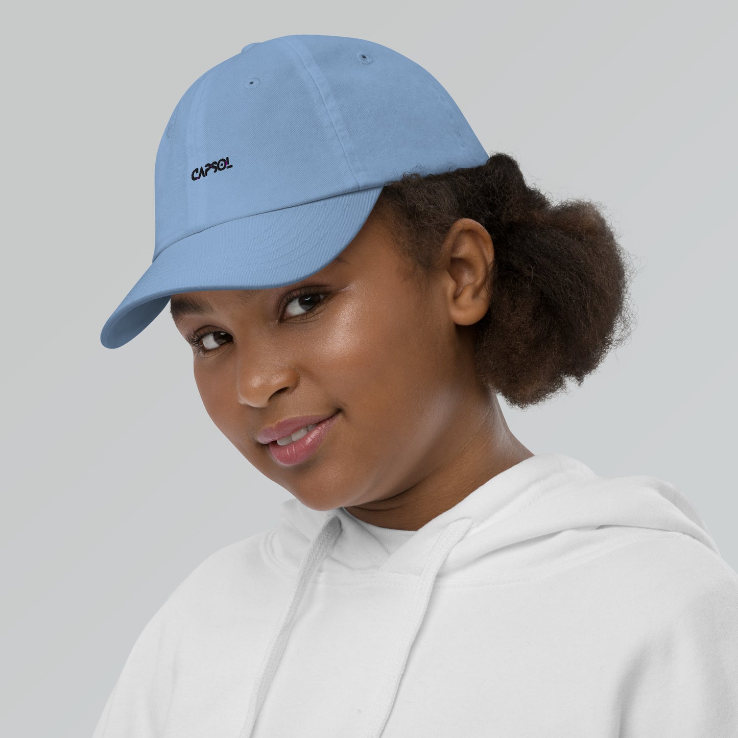 CapSol - black thread - YOUTH baseball cap