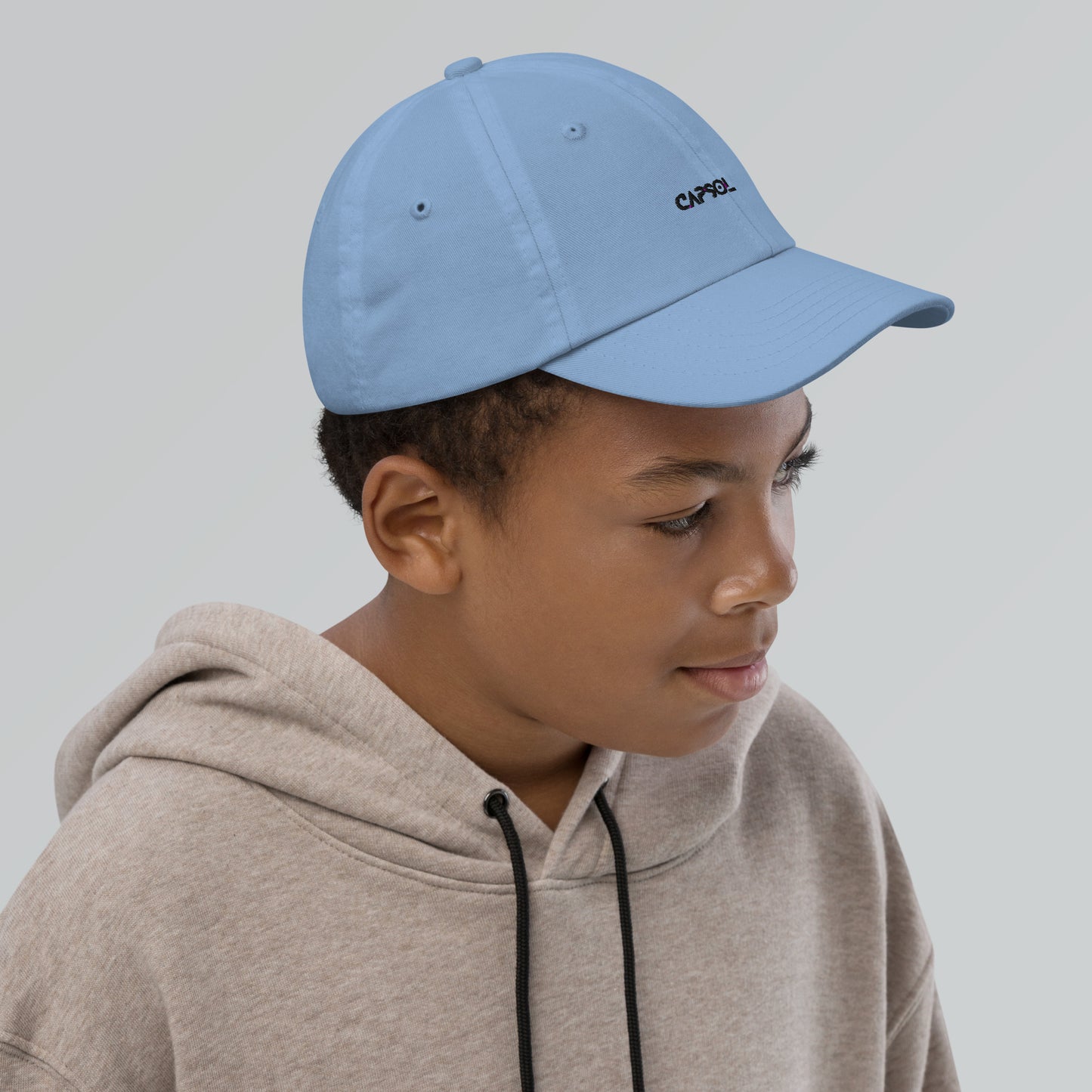 CapSol - black thread - YOUTH baseball cap