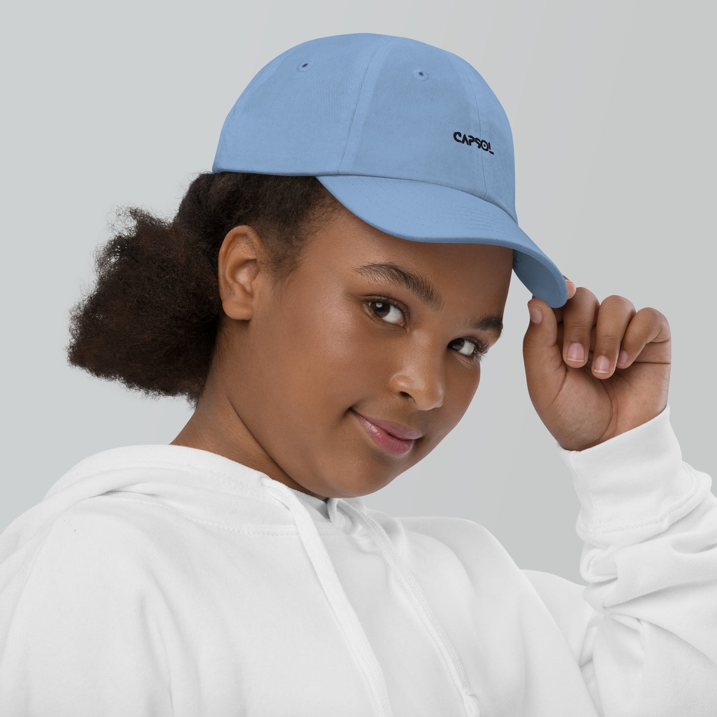 CapSol - black thread - YOUTH baseball cap