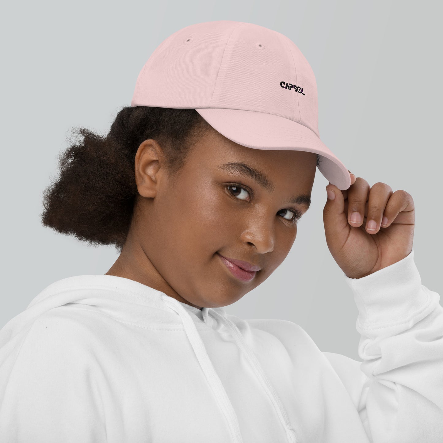 CapSol - black thread - YOUTH baseball cap
