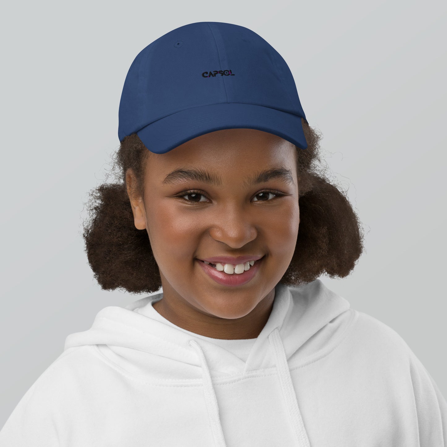CapSol - black thread - YOUTH baseball cap
