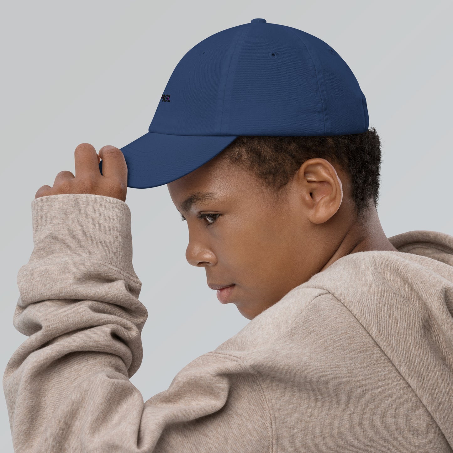 CapSol - black thread - YOUTH baseball cap