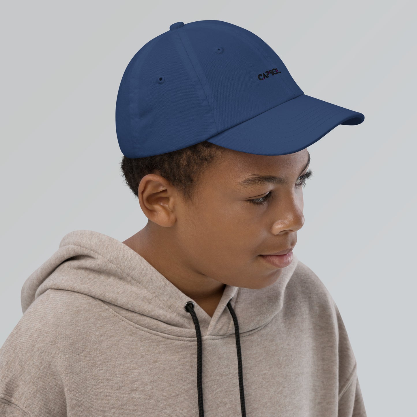 CapSol - black thread - YOUTH baseball cap