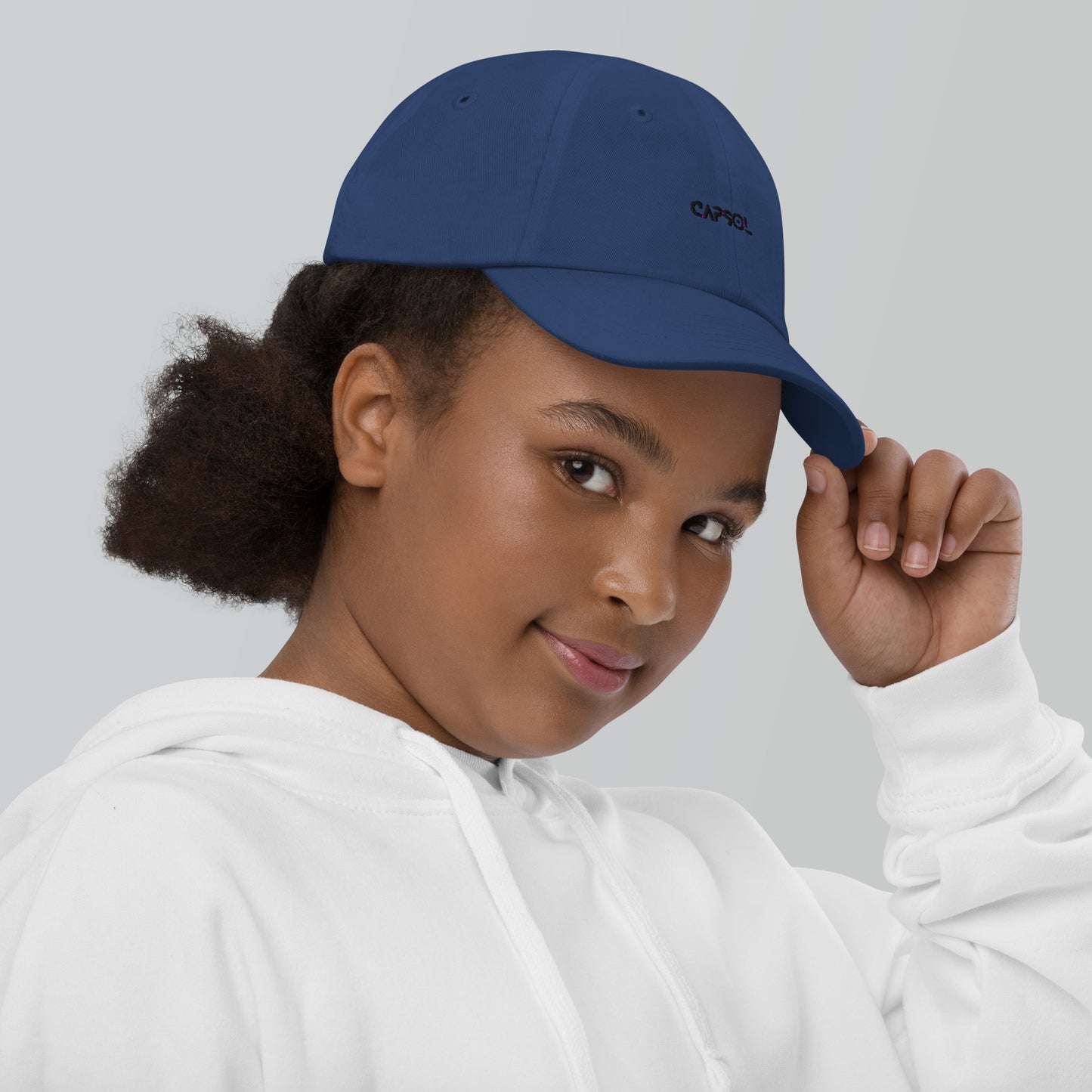 CapSol - black thread - YOUTH baseball cap