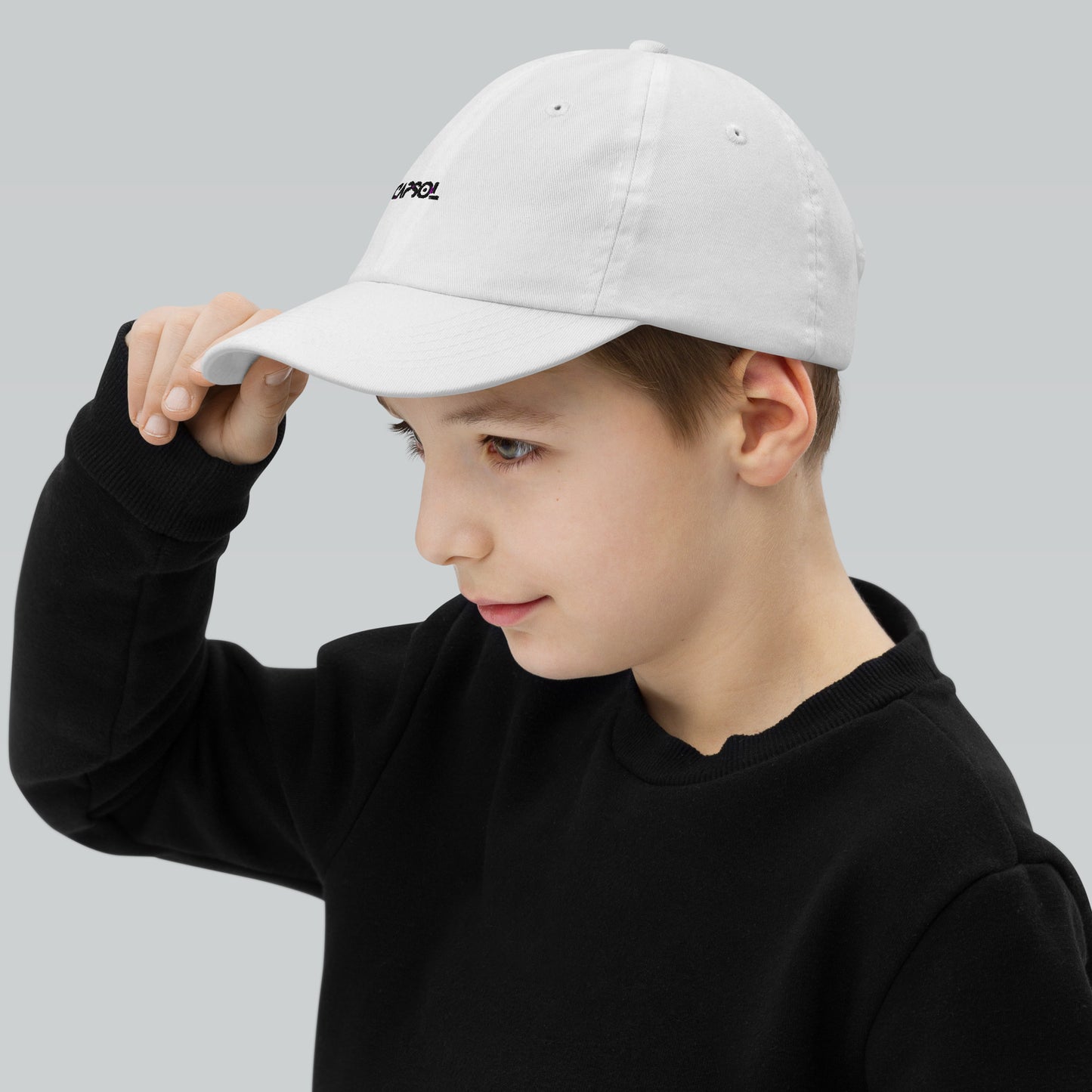 CapSol - black thread - YOUTH baseball cap