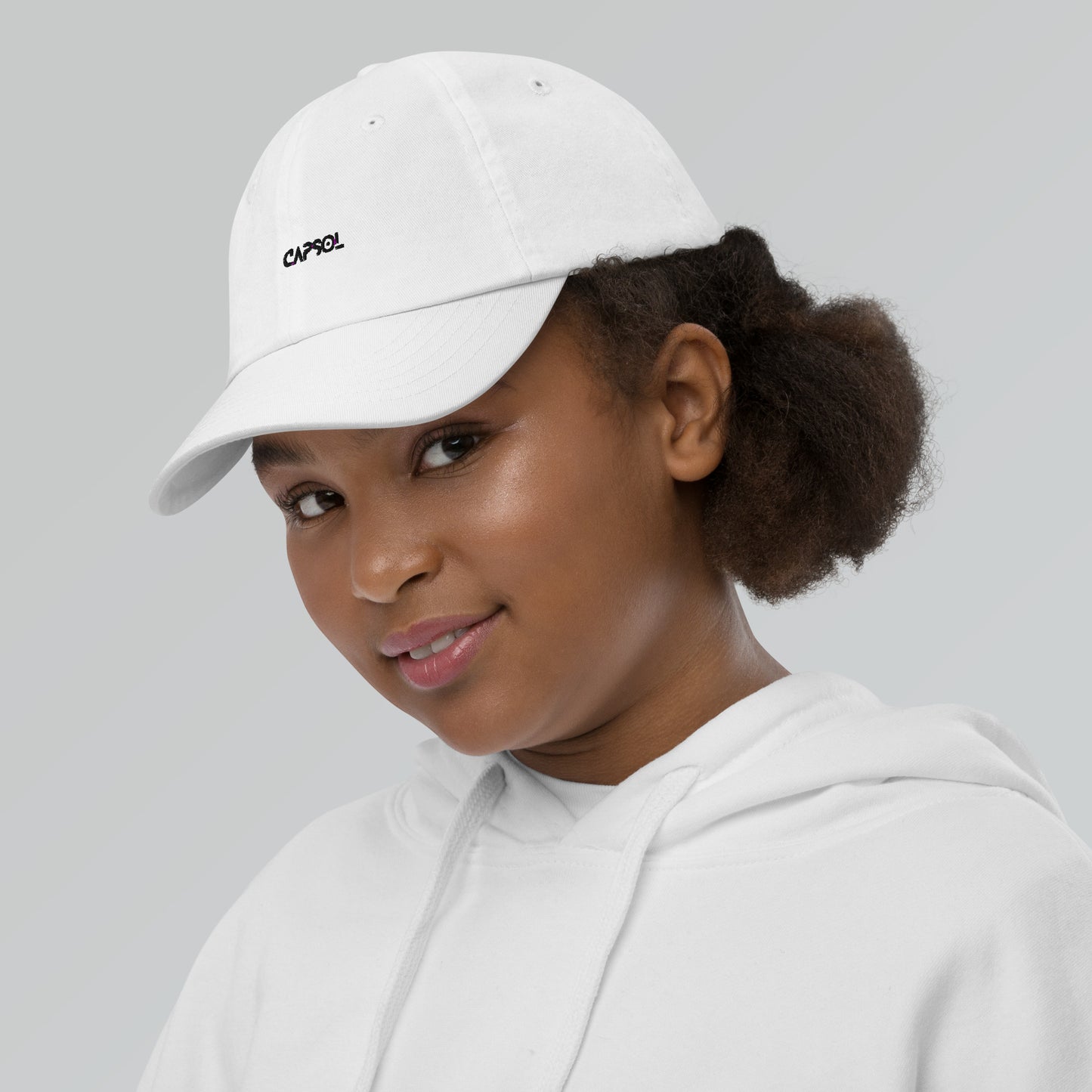 CapSol - black thread - YOUTH baseball cap