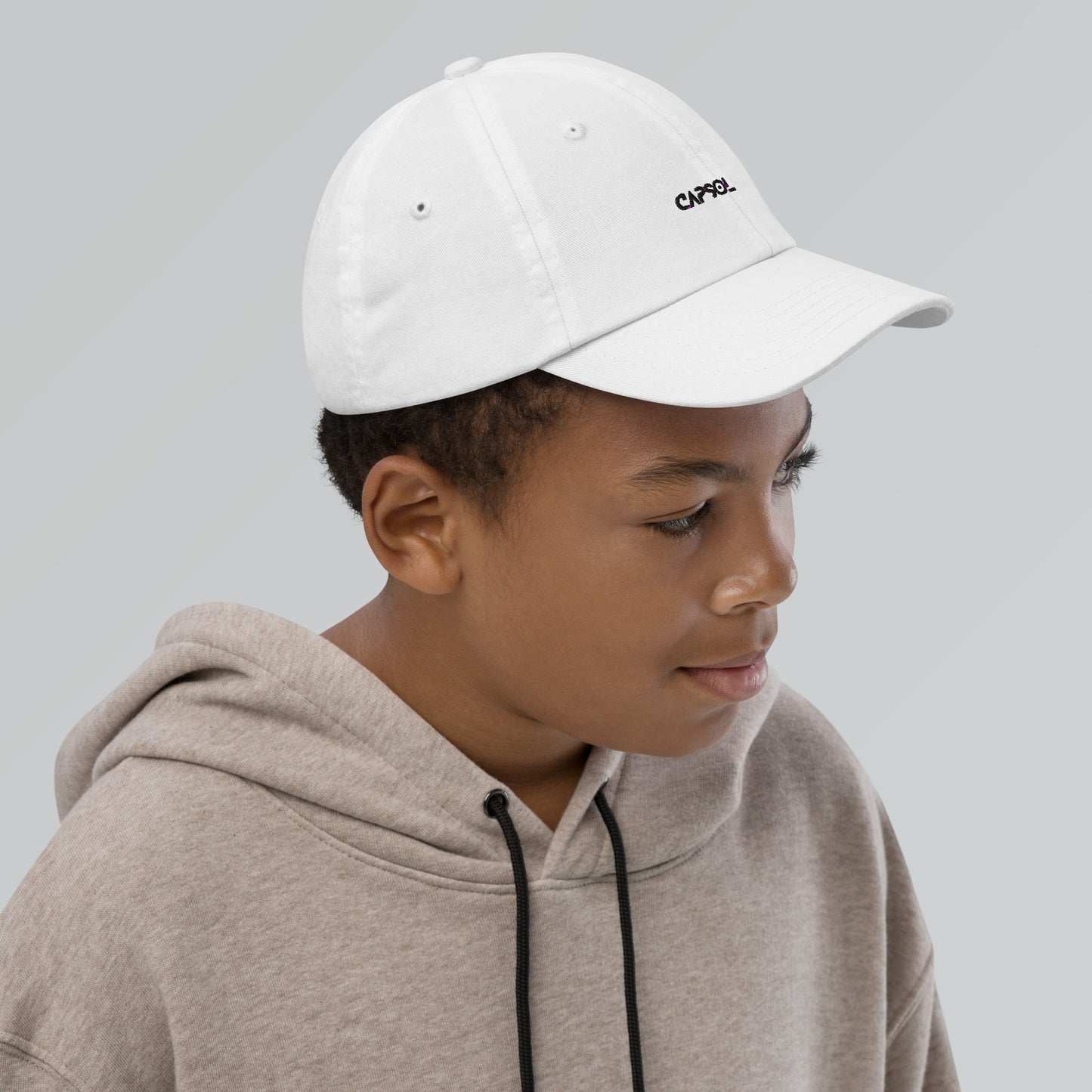 CapSol - black thread - YOUTH baseball cap
