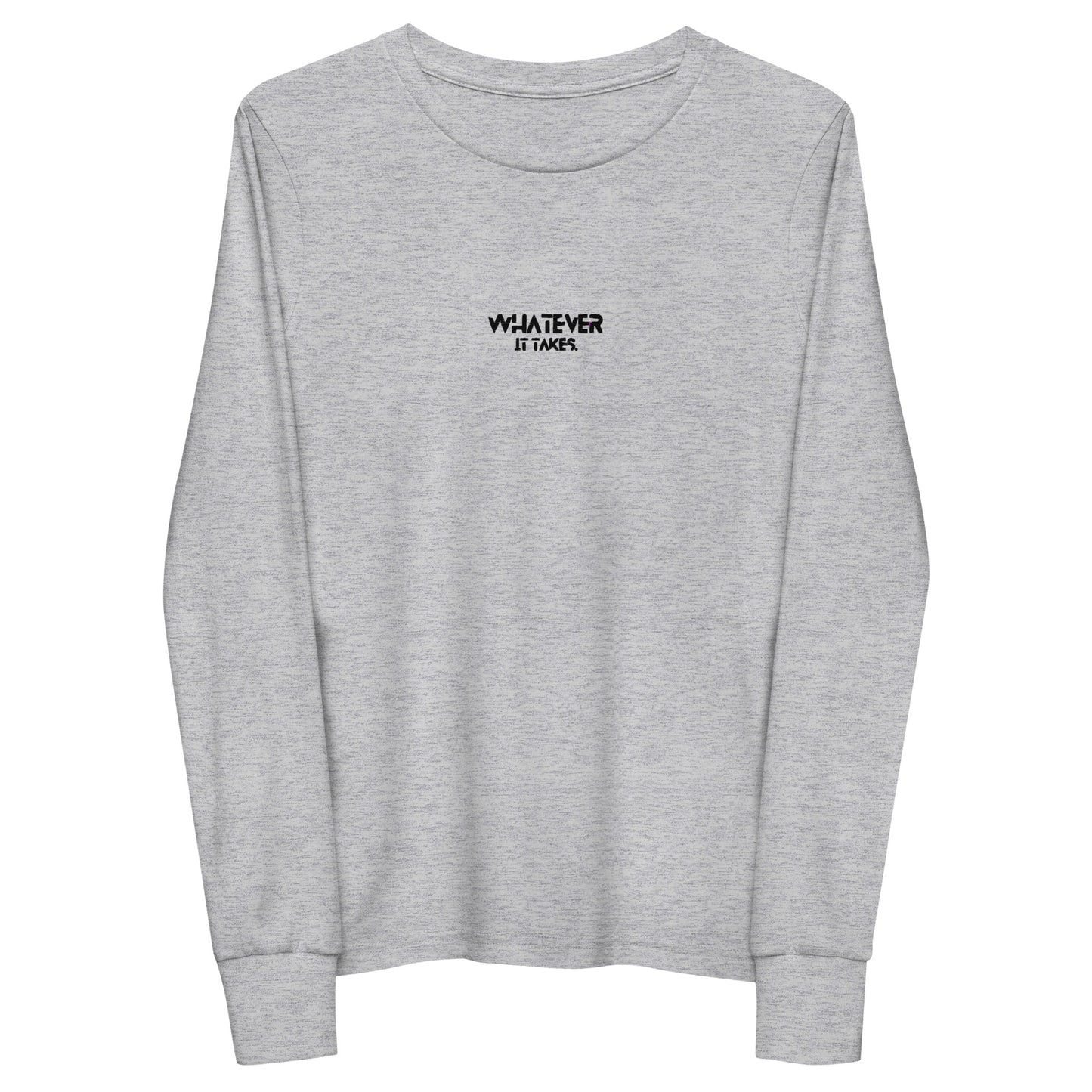 Whatever it takes (front) - black thread - Youth long sleeve tee