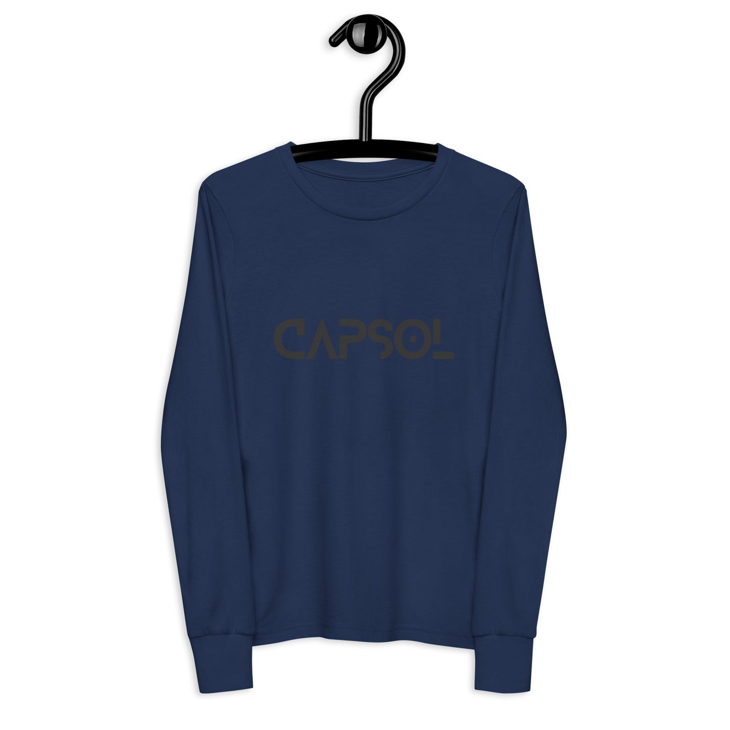 CapSol (front) - black text - Youth long sleeve tee