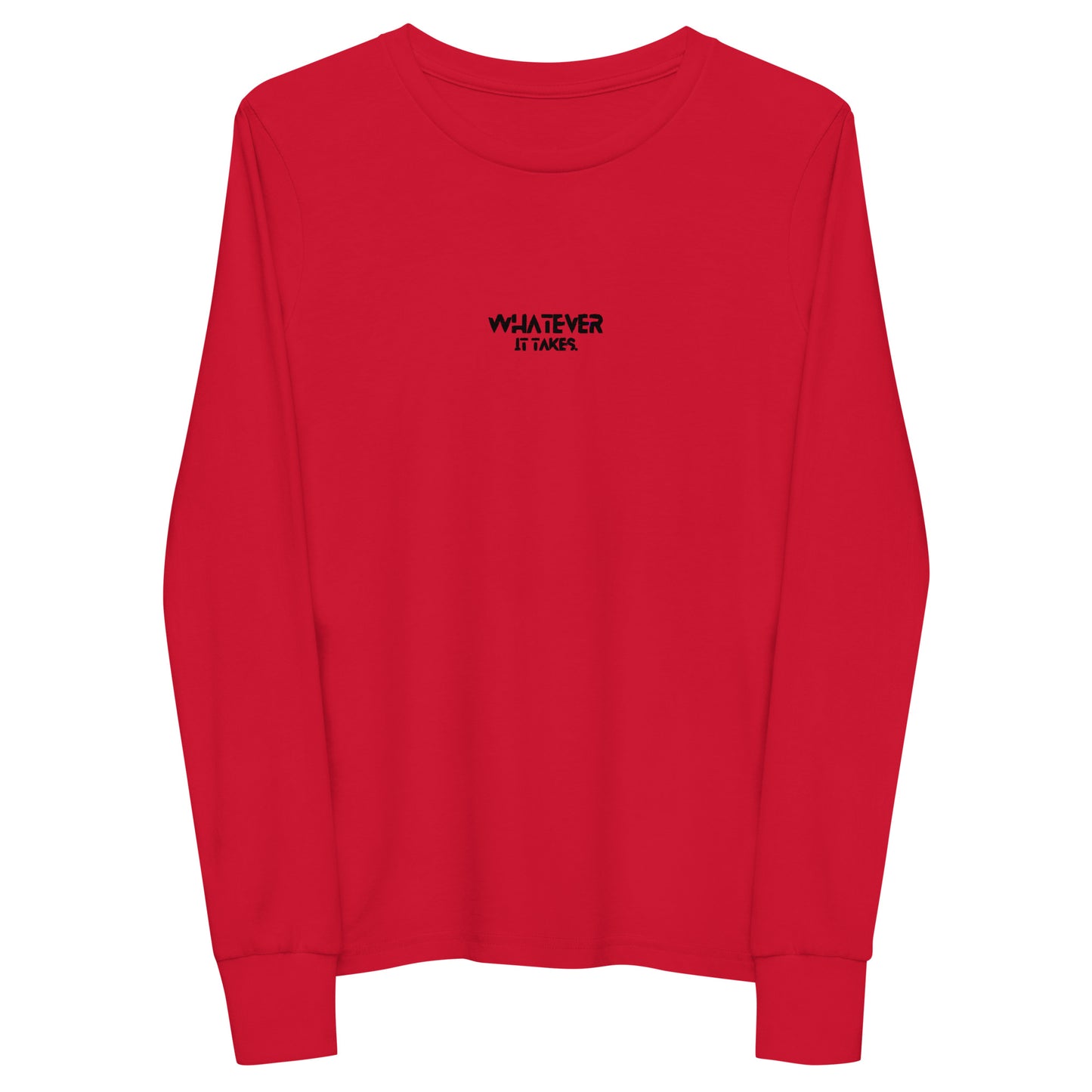 Whatever it takes (front) - black thread - Youth long sleeve tee