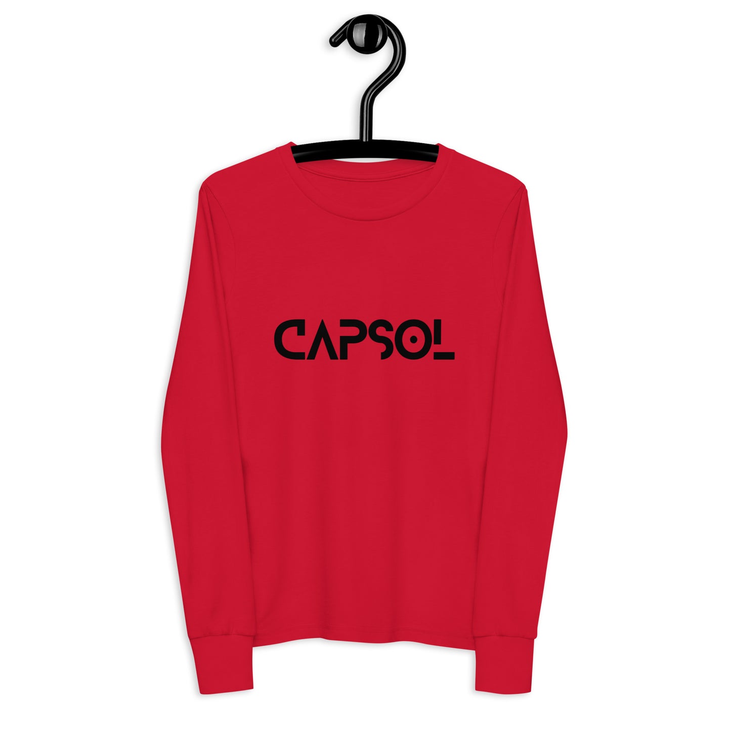 CapSol (front) - black text - Youth long sleeve tee