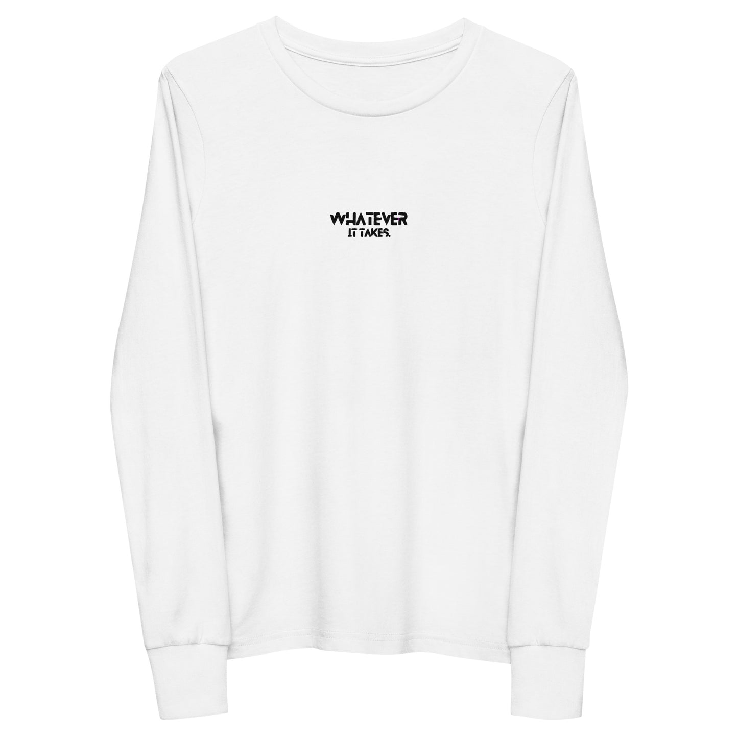 Whatever it takes (front) - black thread - Youth long sleeve tee