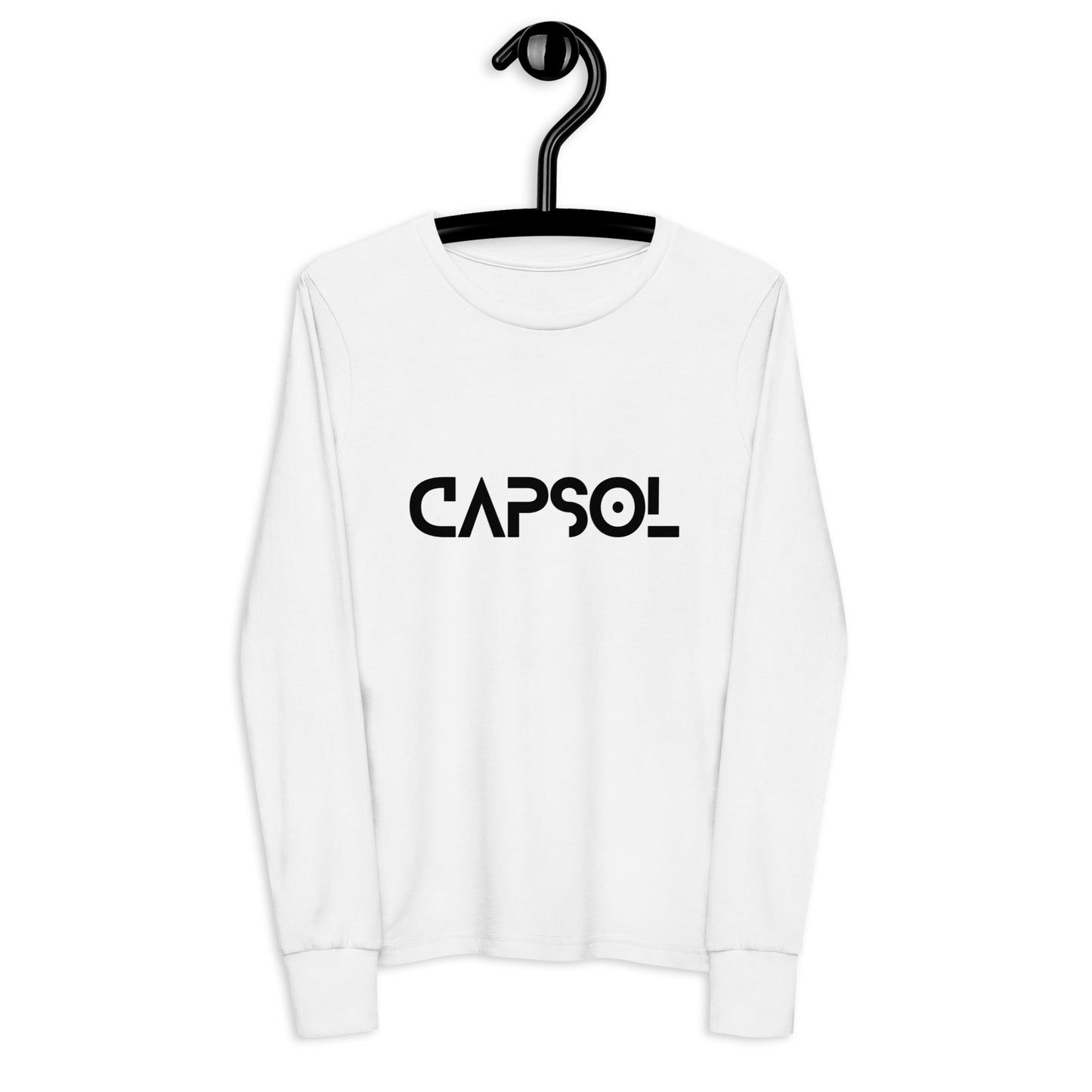 CapSol (front) - black text - Youth long sleeve tee