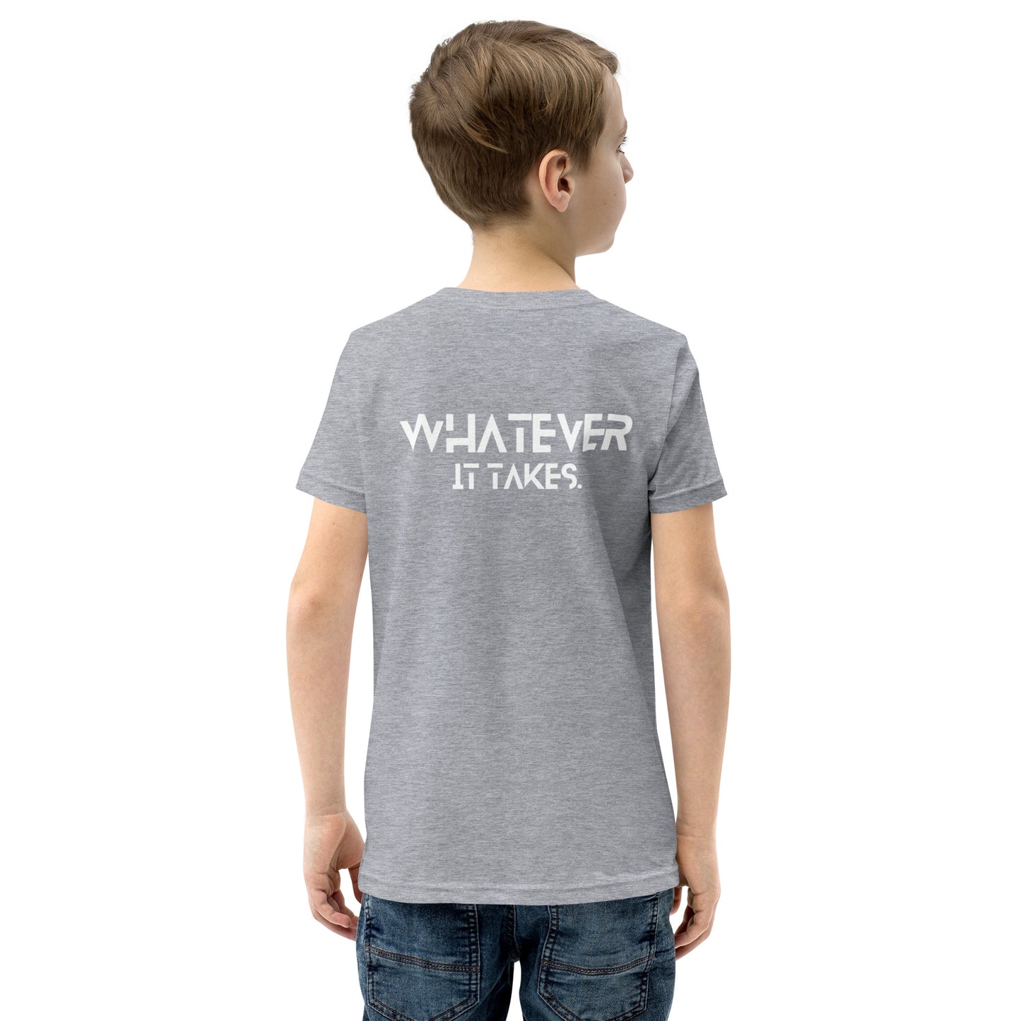 Whatever it takes (back) - white text - Youth Short Sleeve T-Shirt