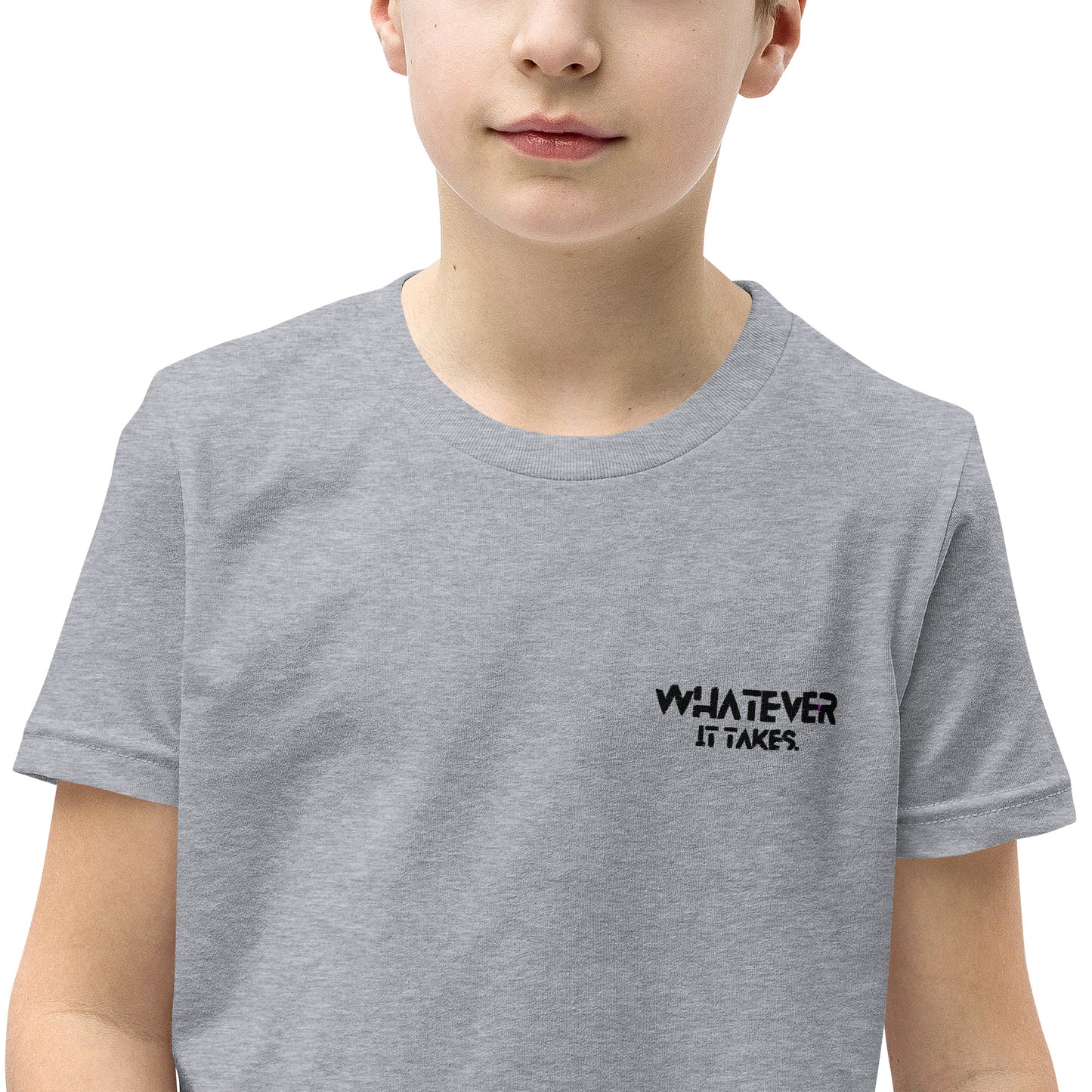 Whatever it takes (front left) - black thread - Youth Short Sleeve T-Shirt
