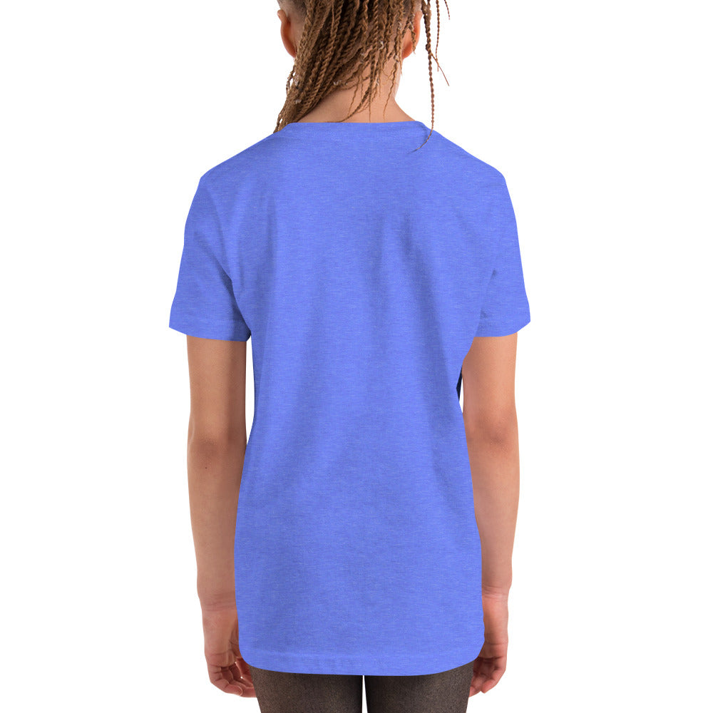 CapSol (front left) - black thread - Youth Short Sleeve T-Shirt