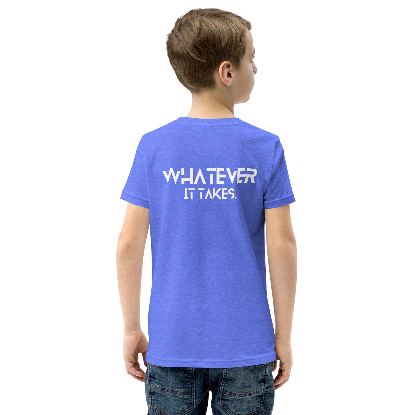 Whatever it takes (back) - white text - Youth Short Sleeve T-Shirt