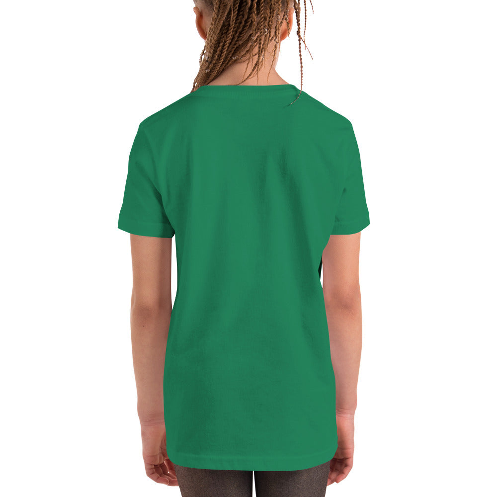 CapSol (front left) - black thread - Youth Short Sleeve T-Shirt