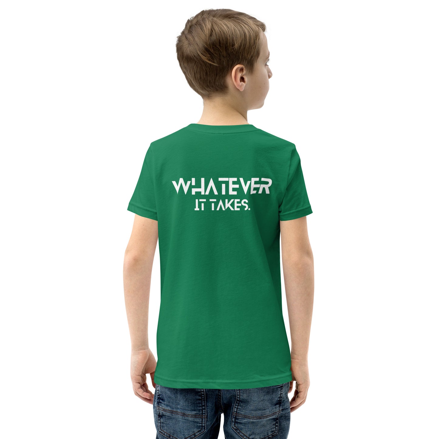 Whatever it takes (back) - white text - Youth Short Sleeve T-Shirt