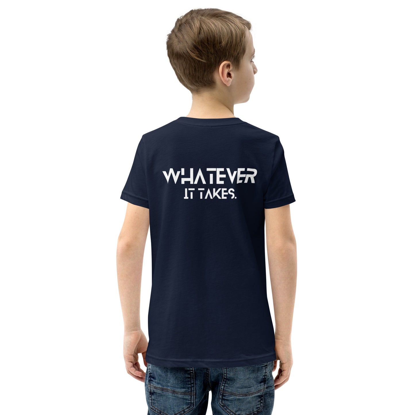 Whatever it takes (back) - white text - Youth Short Sleeve T-Shirt