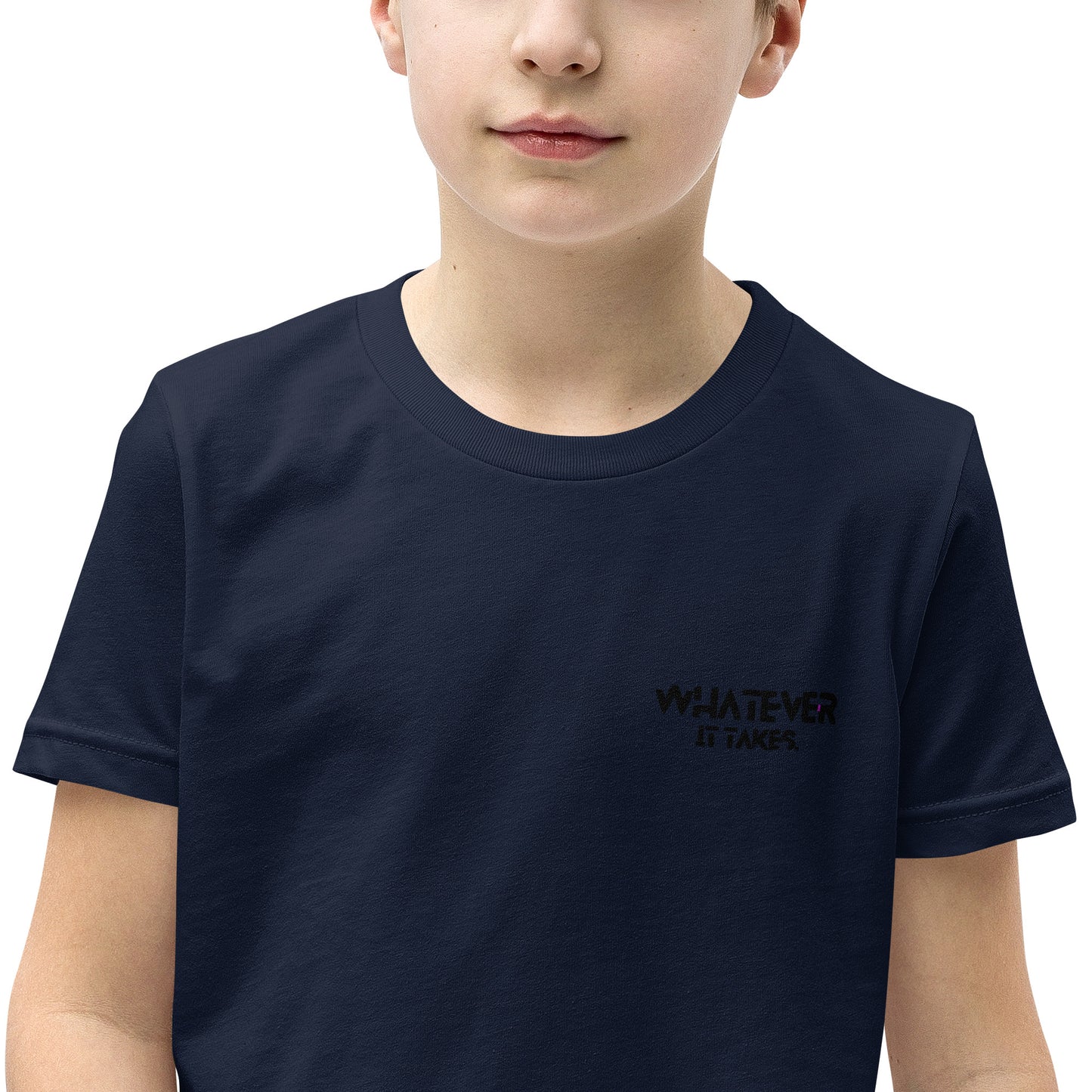 Whatever it takes (front left) - black thread - Youth Short Sleeve T-Shirt