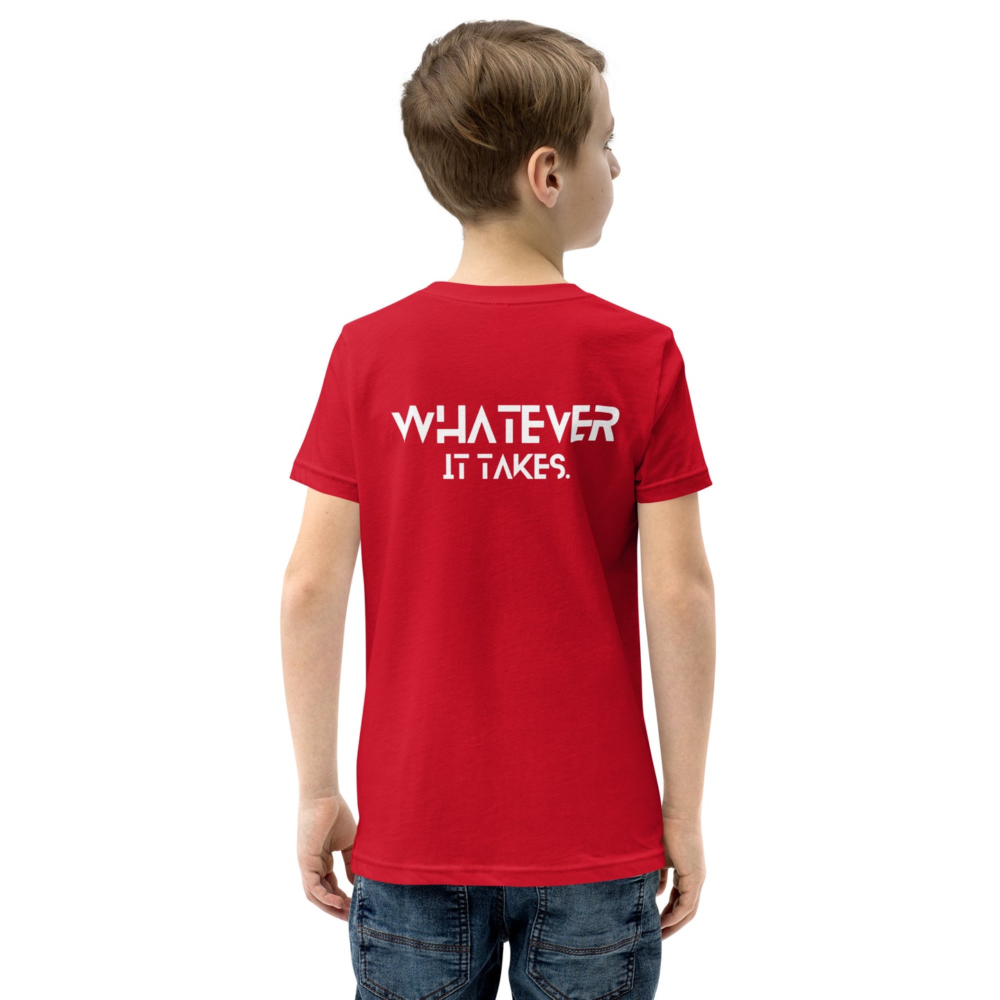 Whatever it takes (back) - white text - Youth Short Sleeve T-Shirt