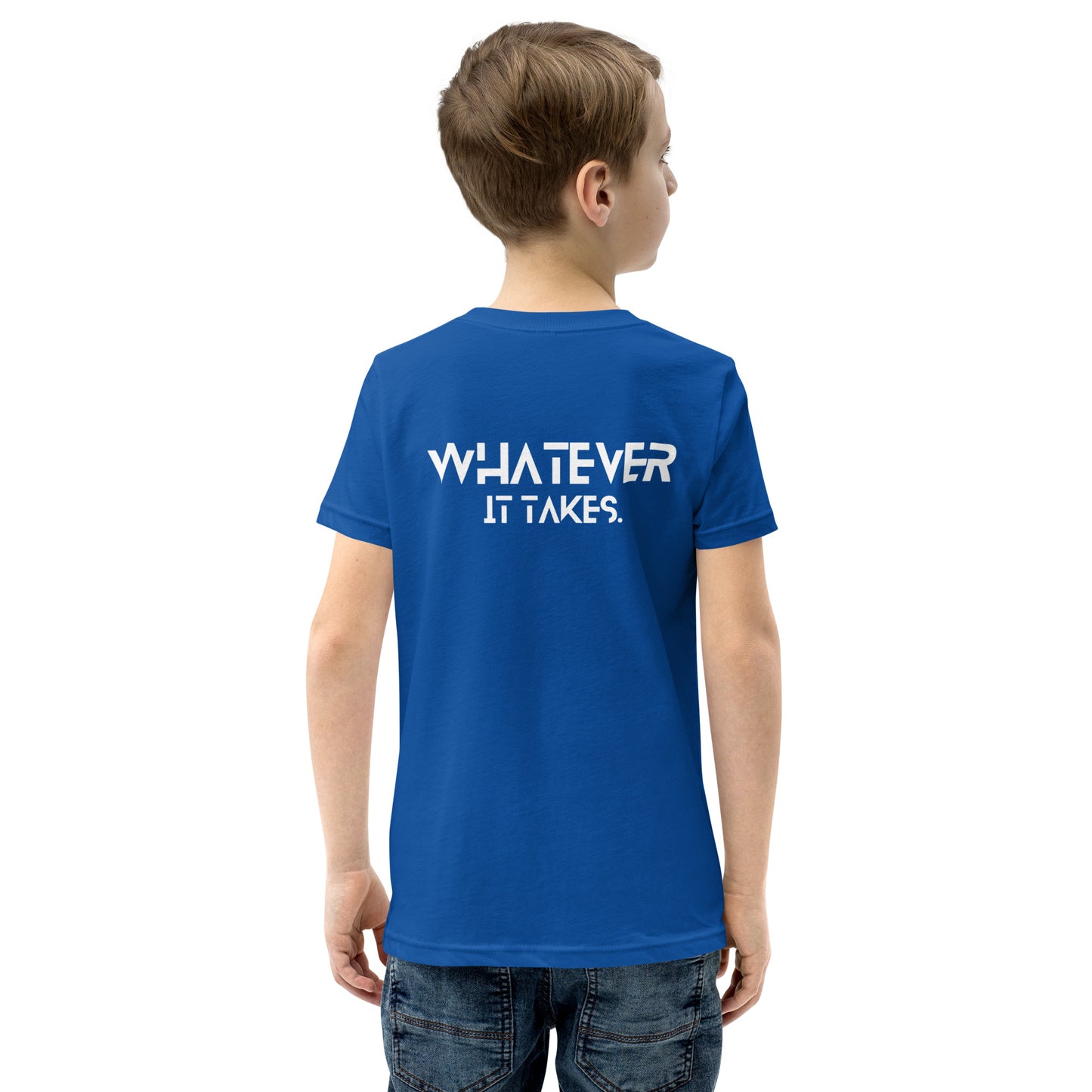 Whatever it takes (back) - white text - Youth Short Sleeve T-Shirt