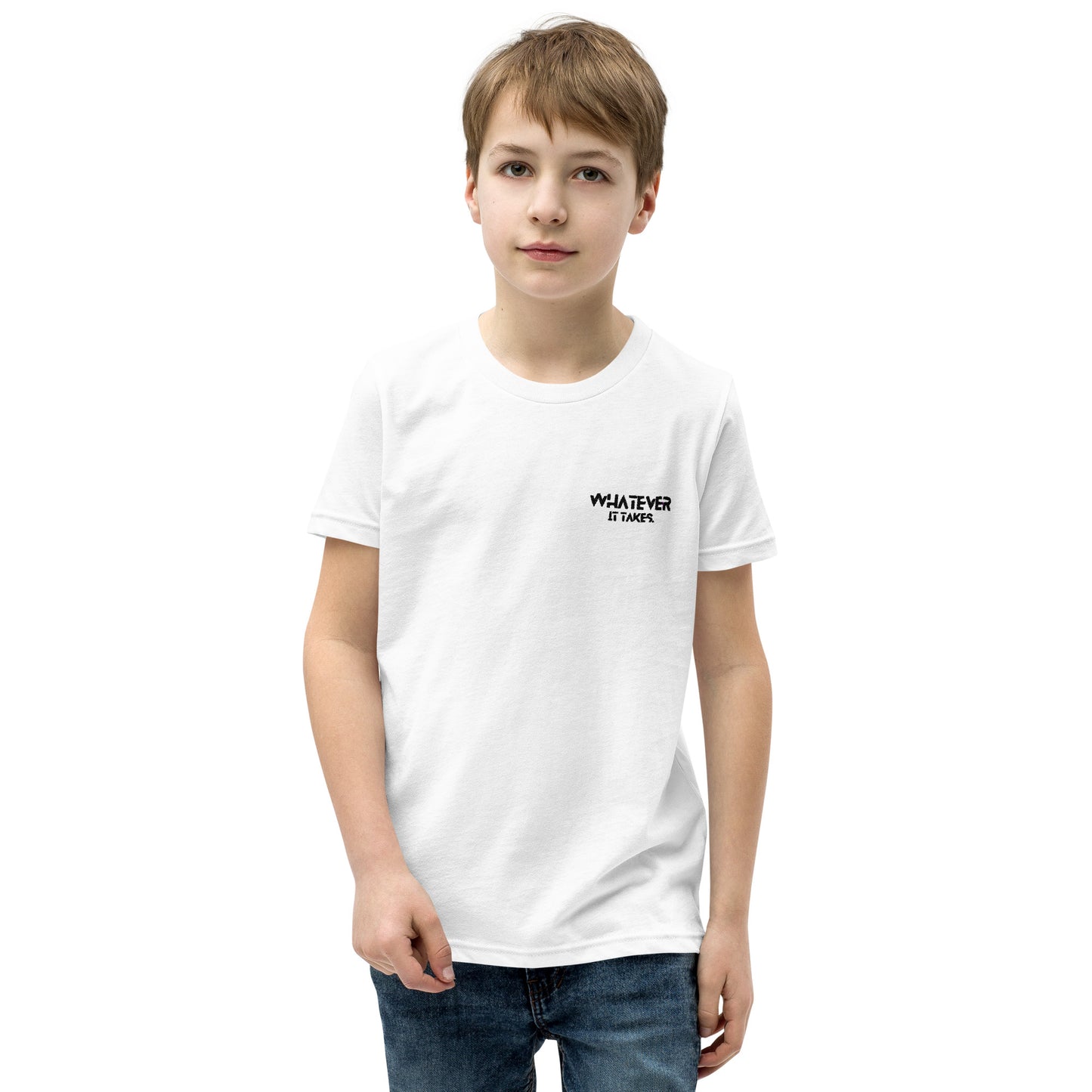 Whatever it takes (front left) - black thread - Youth Short Sleeve T-Shirt